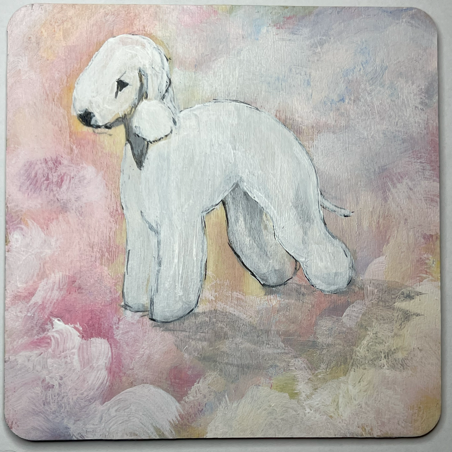 Bedlington Terrier Wood Panel