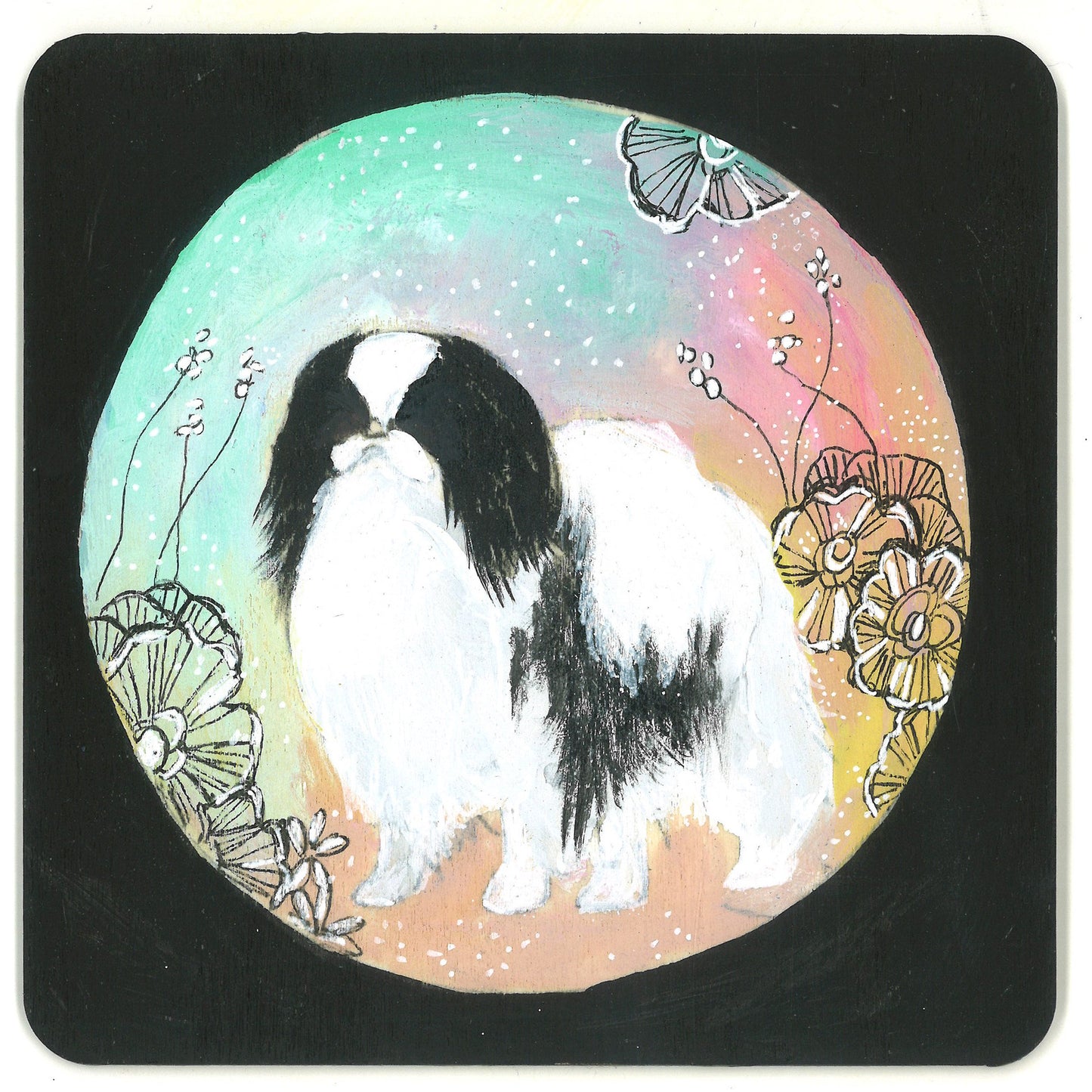 Japanese Chin Wood Panel